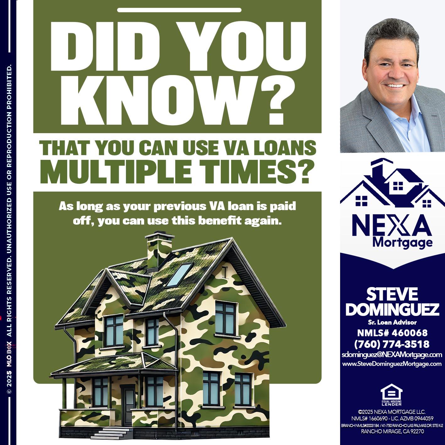 did you know - Steve Dominguez -Senior Loan Advisor