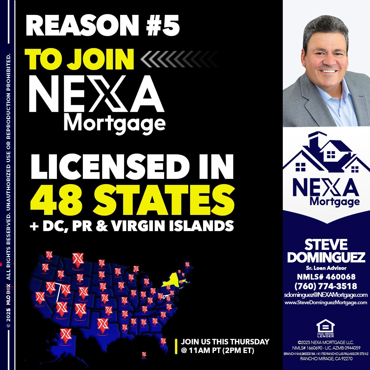 REASON 5 - Steve Dominguez -Senior Loan Advisor