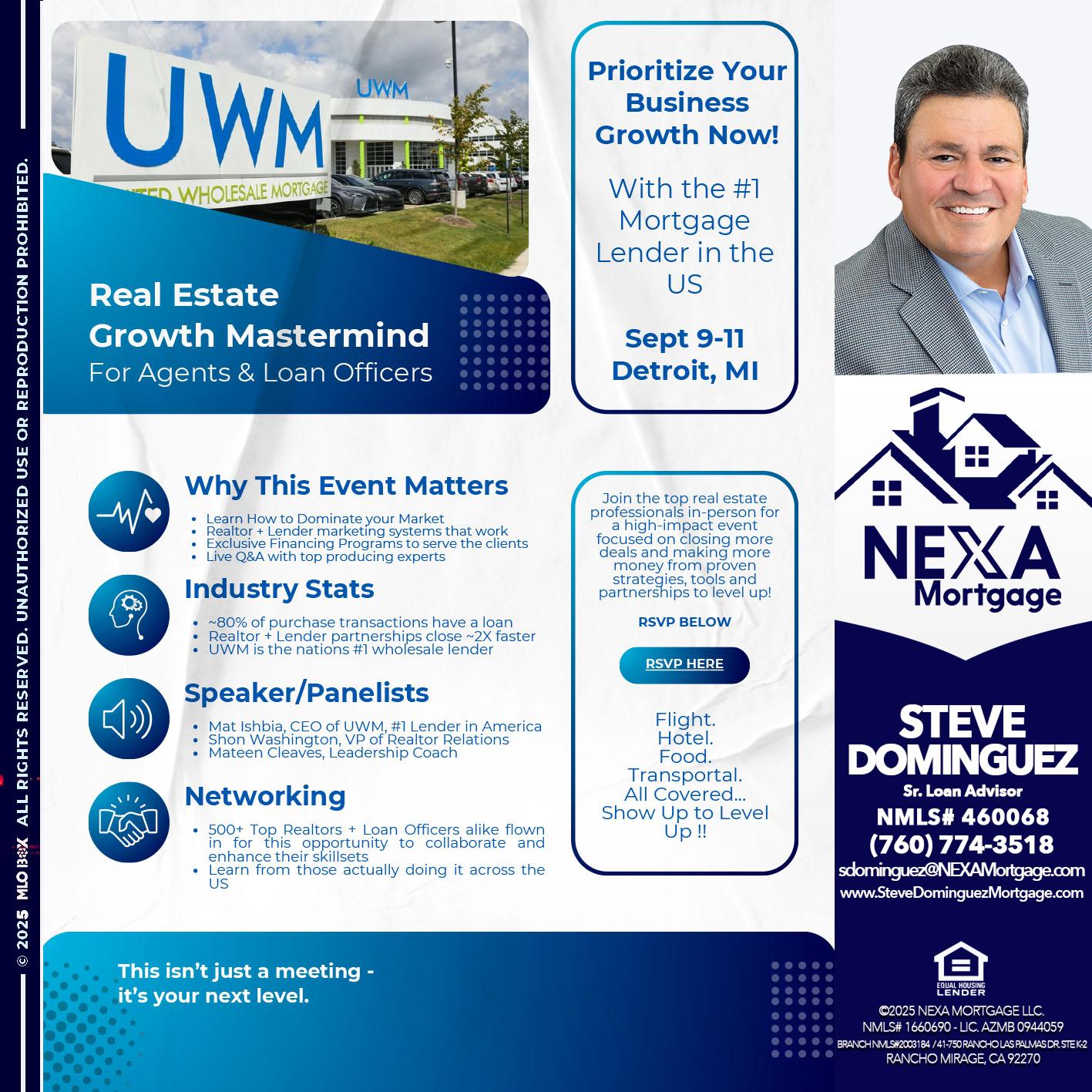 DETROIT TRIP - Steve Dominguez -Senior Loan Advisor
