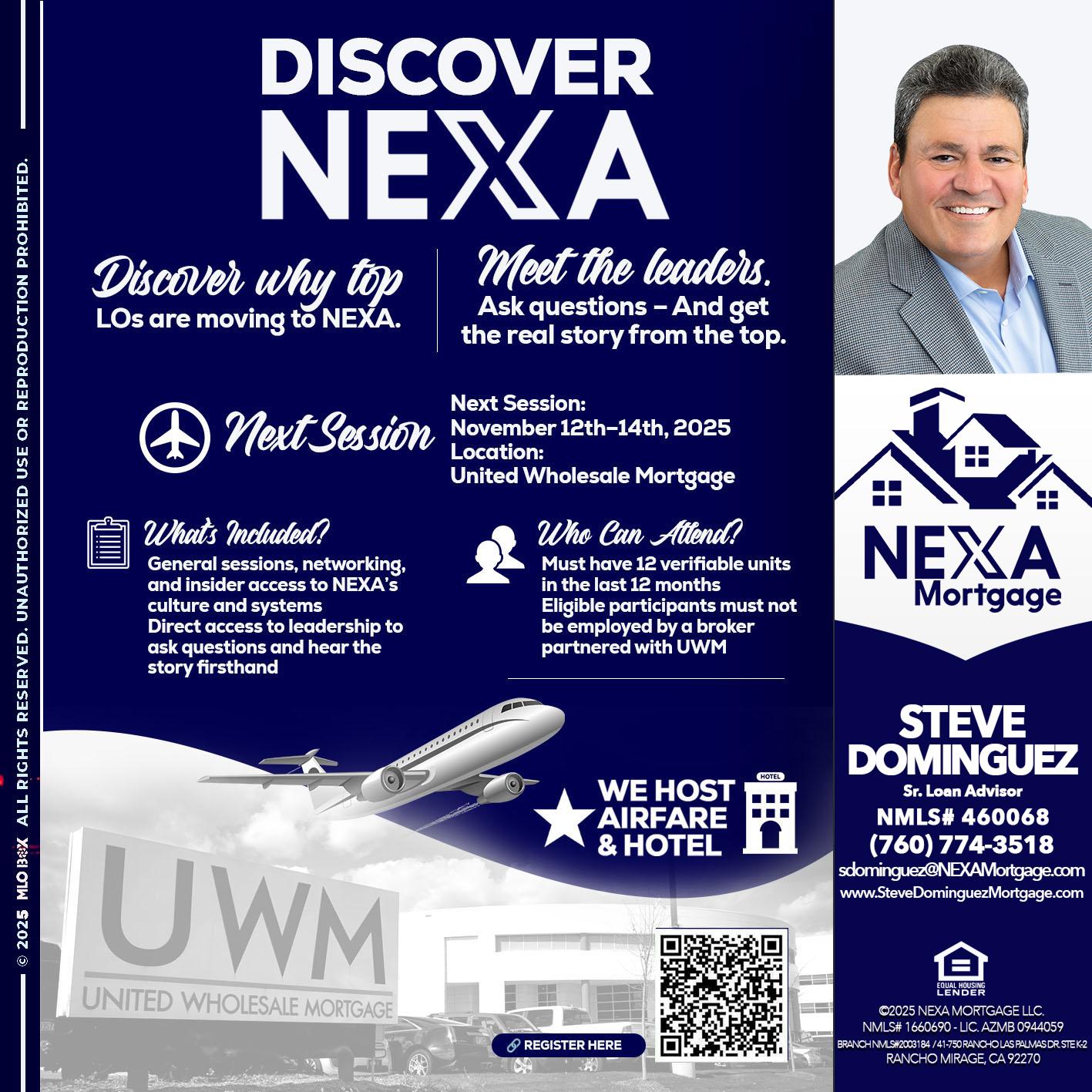 DISCOVER NEXA - Steve Dominguez -Senior Loan Advisor