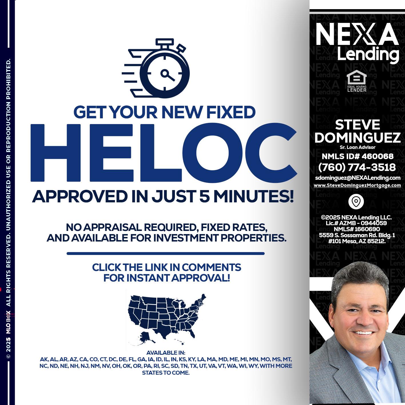 HELOC - Steve Dominguez -Senior Loan Advisor