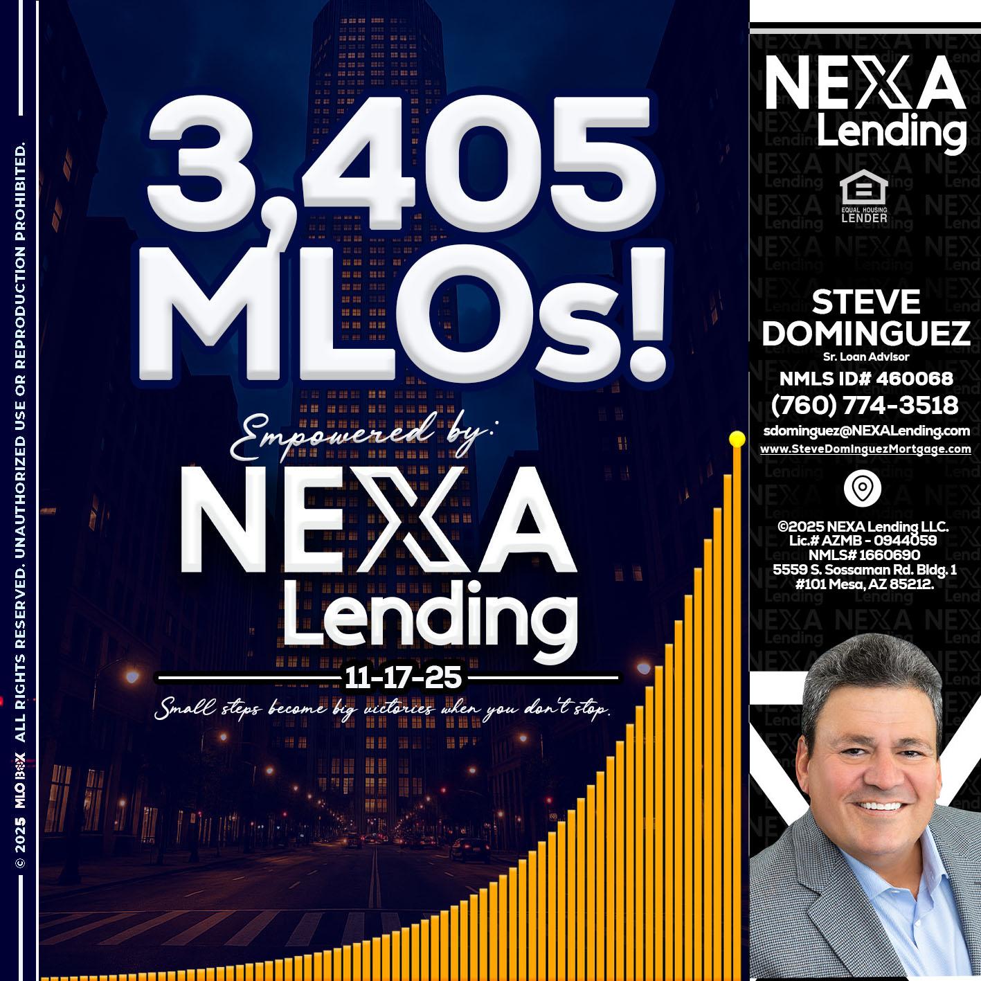 3405 MLOs - Steve Dominguez -Senior Loan Advisor