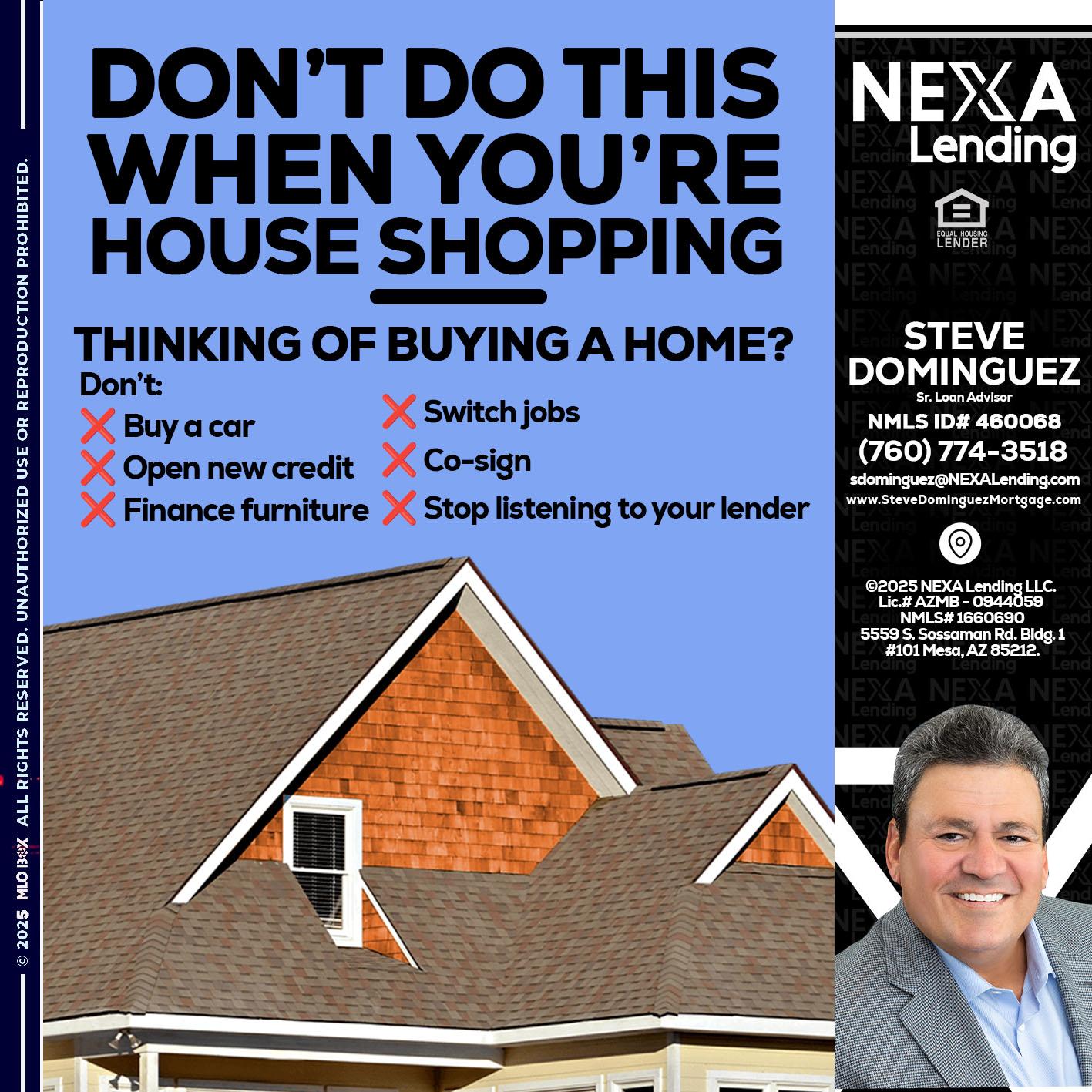 DONT DO THIS - Steve Dominguez -Senior Loan Advisor