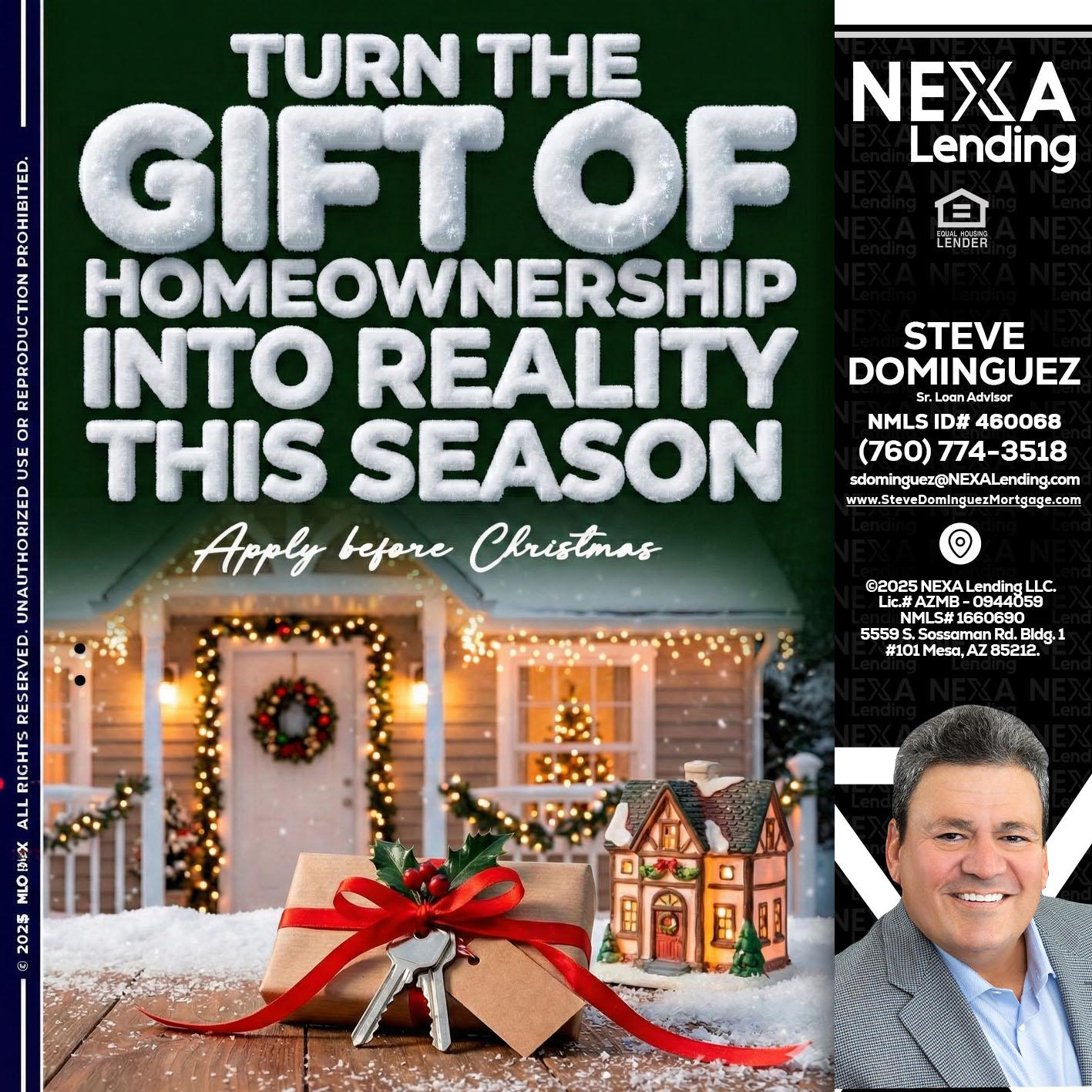 TURN GIFTS - Steve Dominguez -Senior Loan Advisor