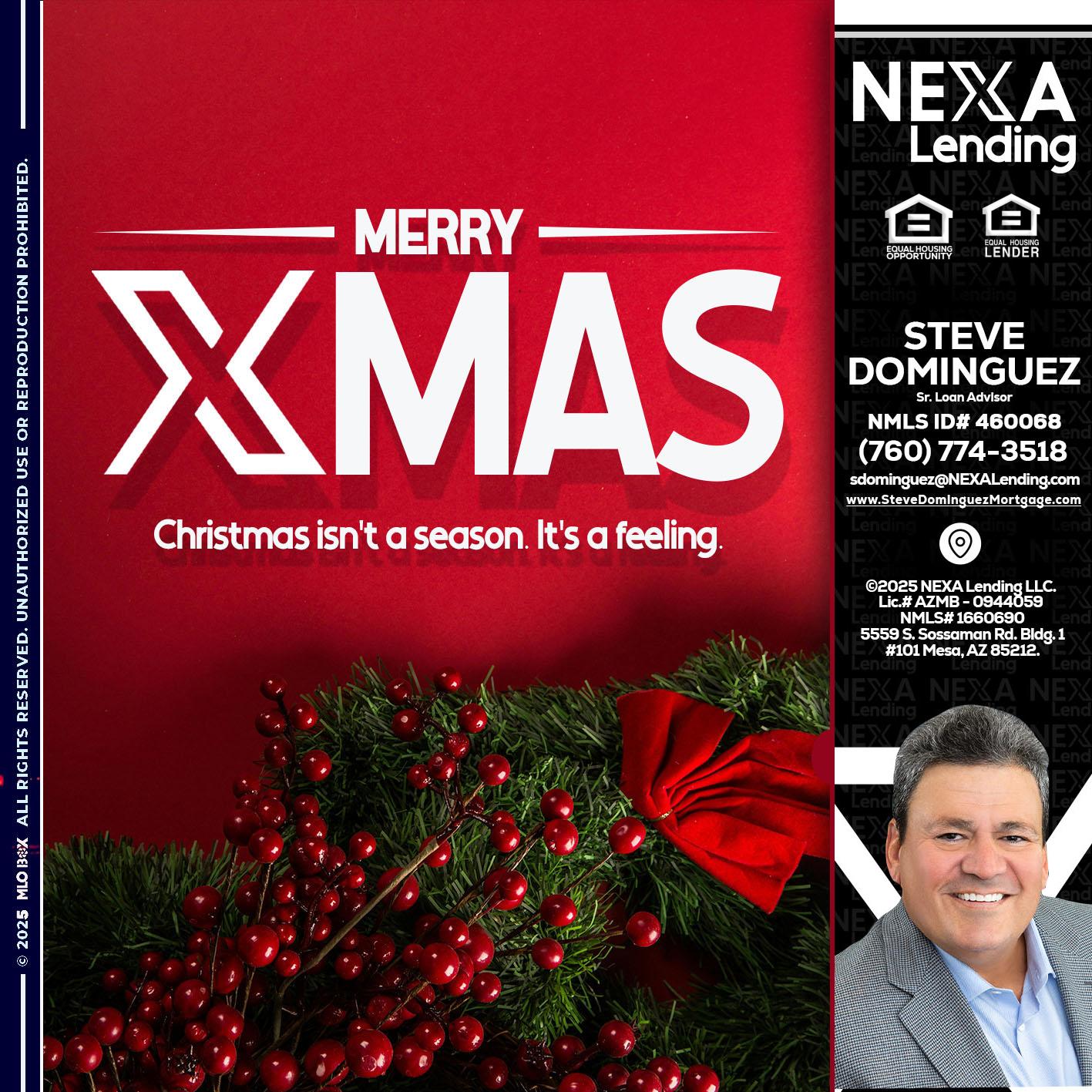 merry xmas - Steve Dominguez -Senior Loan Advisor