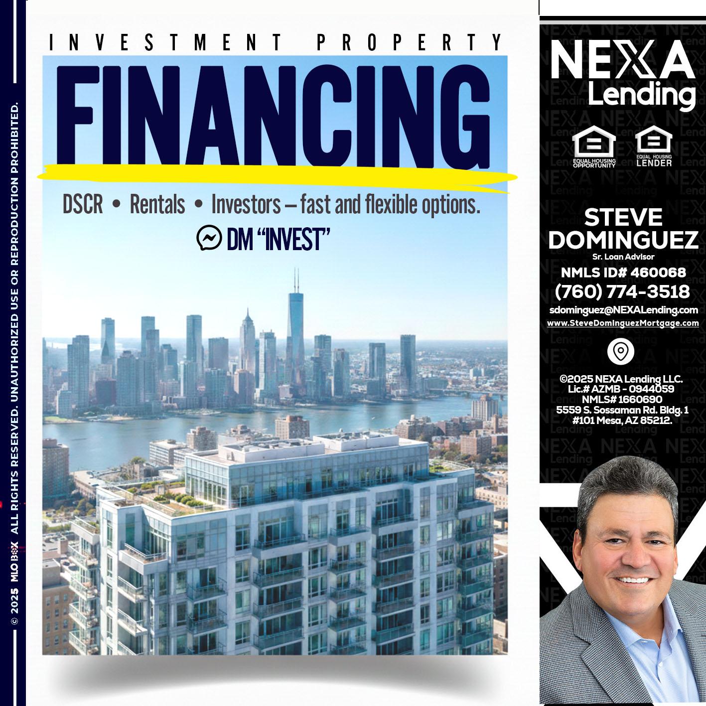 FINANCING - Steve Dominguez -Senior Loan Advisor