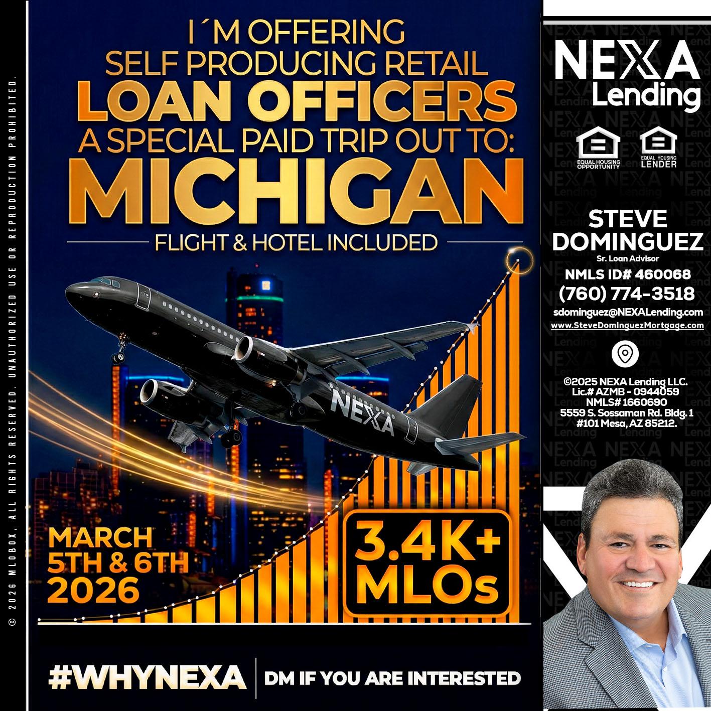MICHIGAN - Steve Dominguez -Senior Loan Advisor