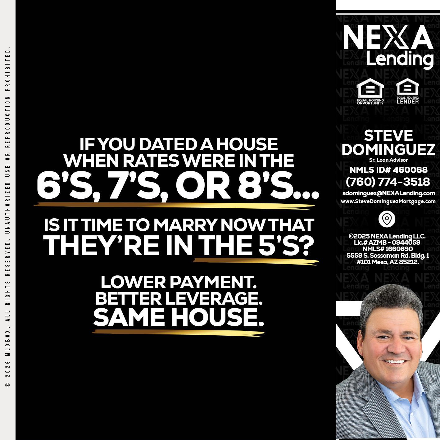 if you dated a house - Steve Dominguez -Senior Loan Advisor