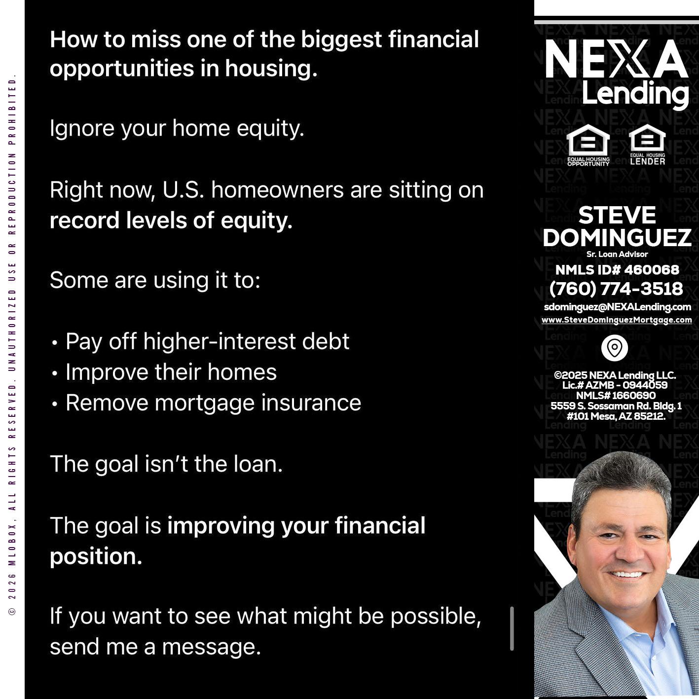 how to miss - Steve Dominguez -Senior Loan Advisor