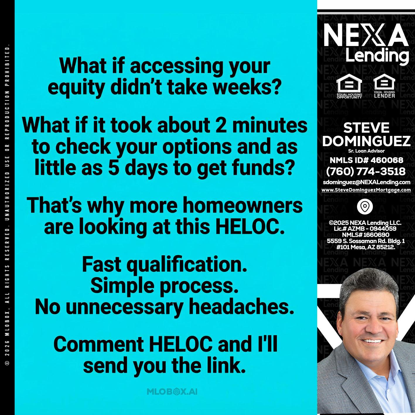 what if - Steve Dominguez -Senior Loan Advisor