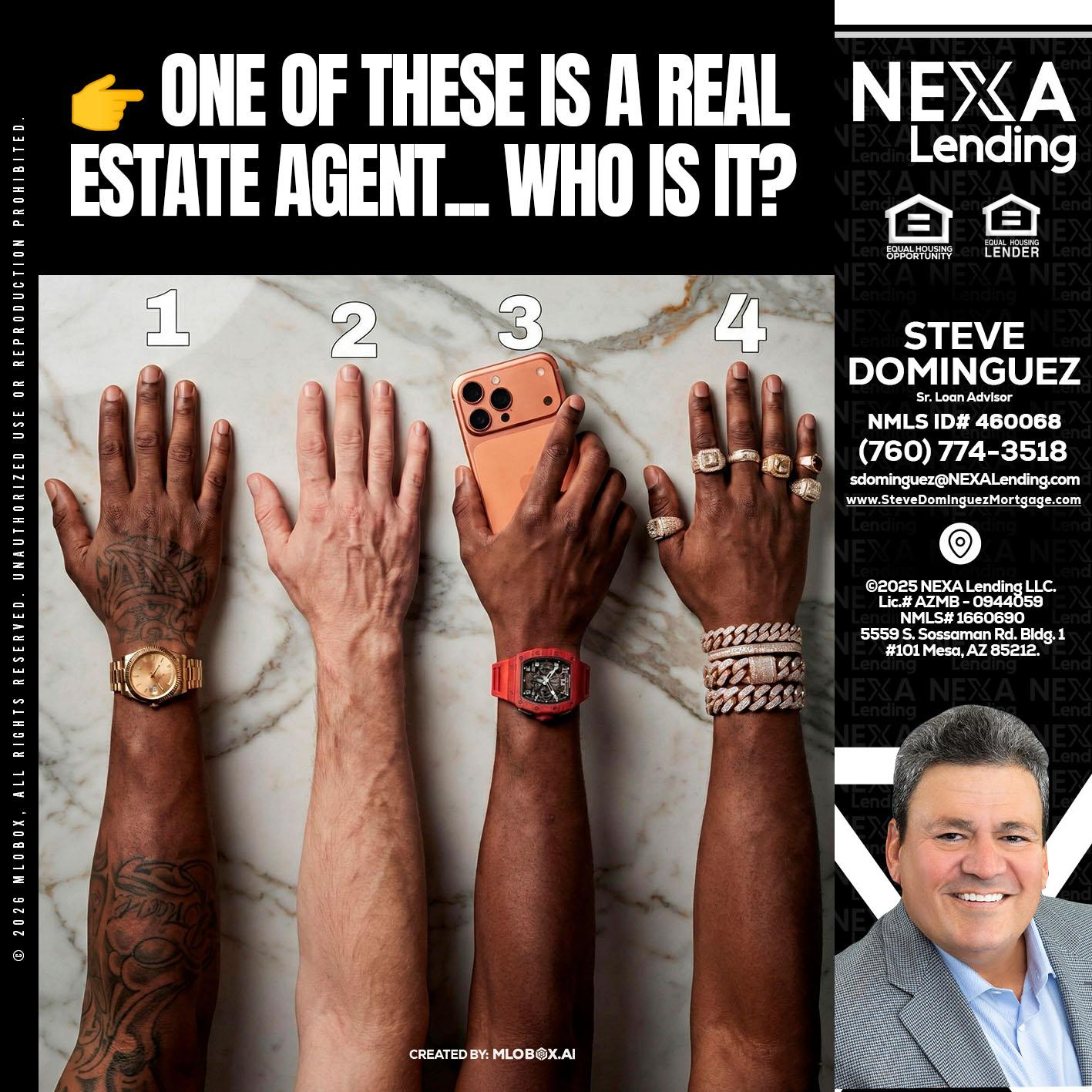 ONE OF THESE - Steve Dominguez -Senior Loan Advisor