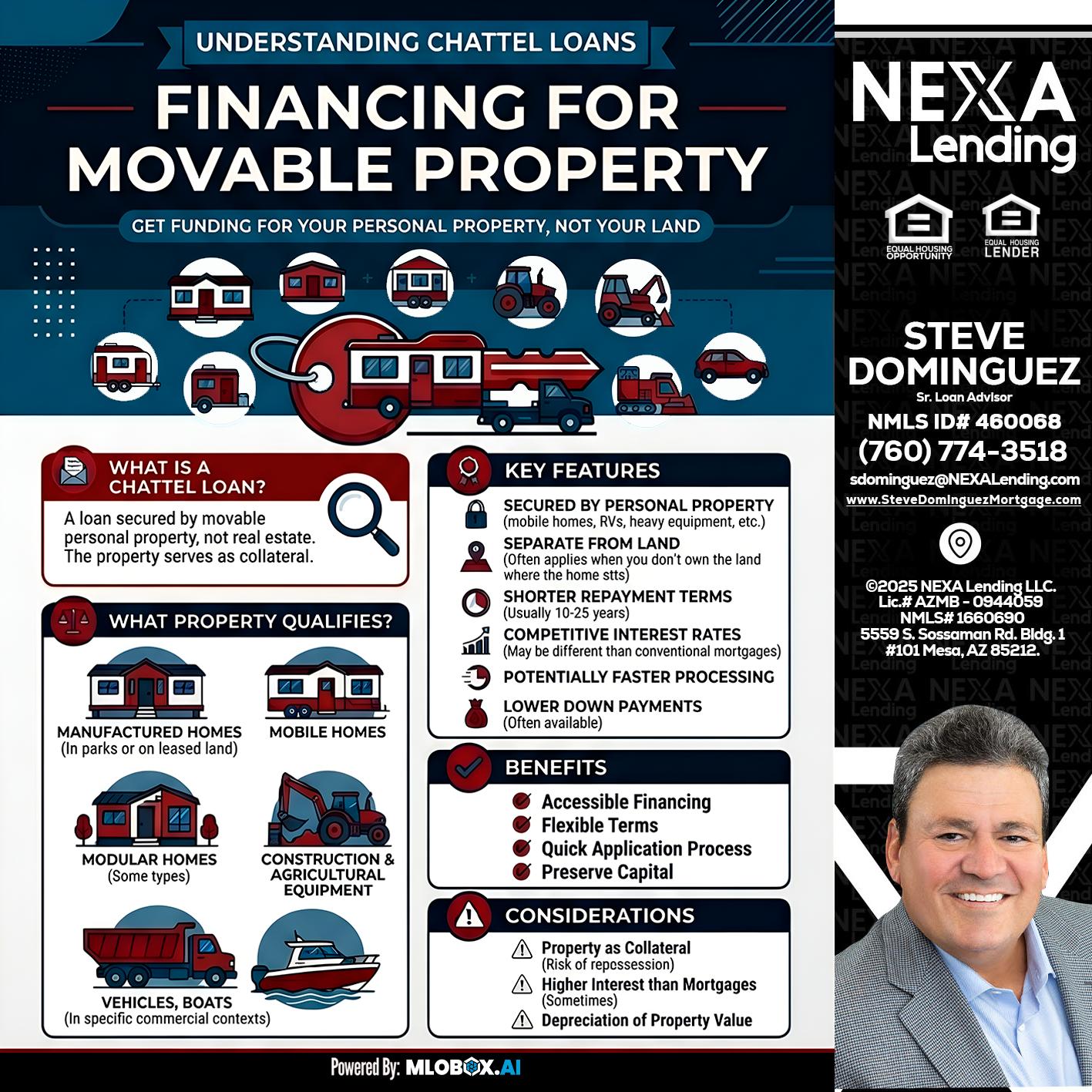 Chattel Loans - Steve Dominguez -Senior Loan Advisor