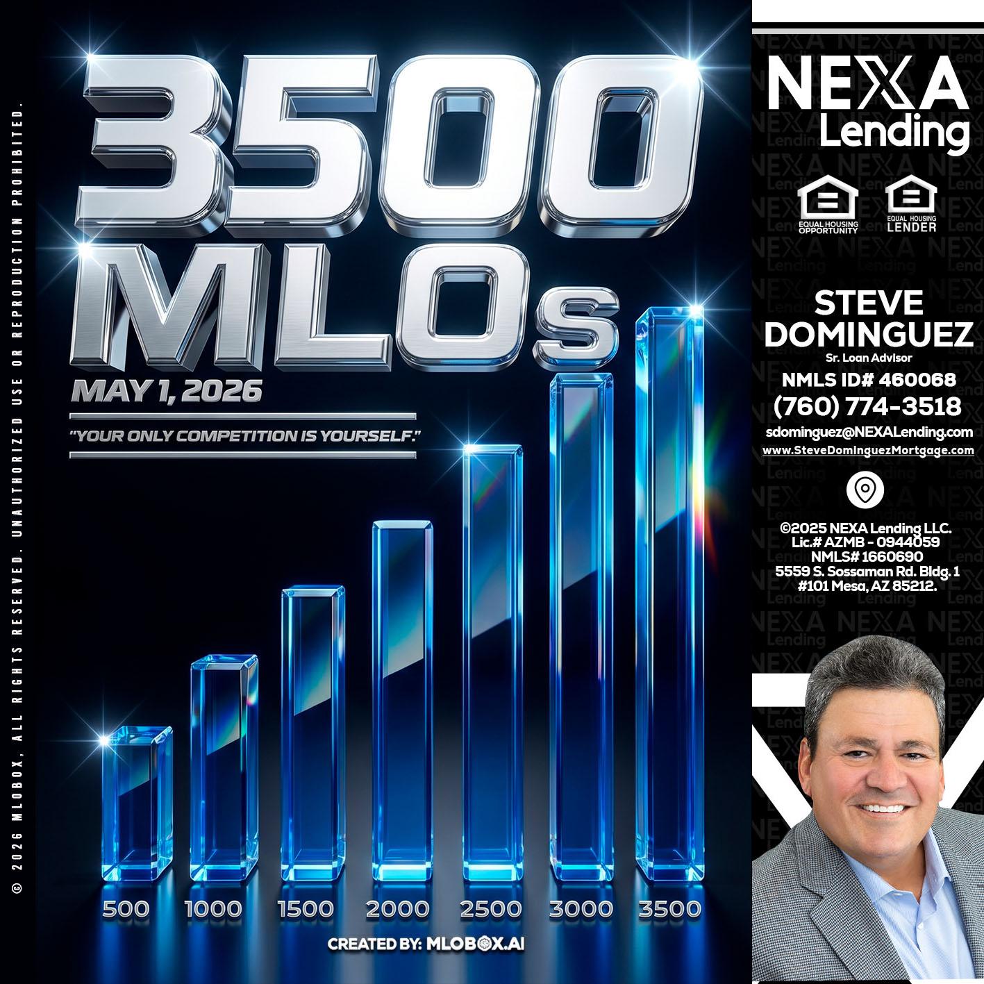 3500 MLOs - Steve Dominguez -Senior Loan Advisor