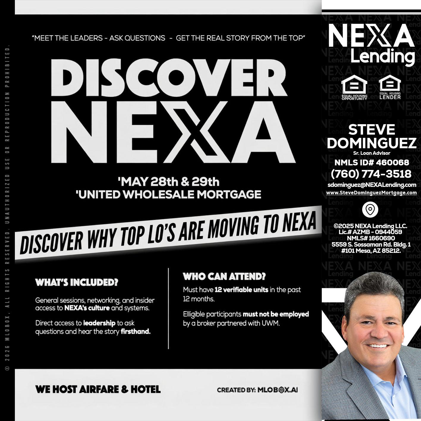 DISCOVER NEXA - Steve Dominguez -Senior Loan Advisor