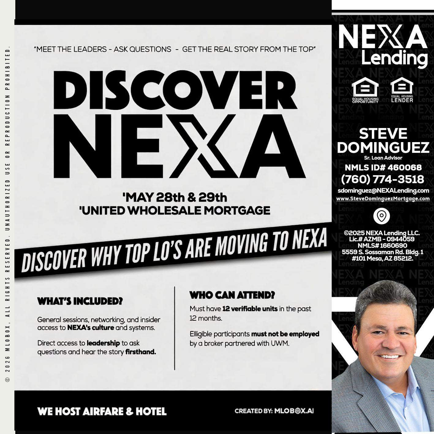 DISCOVER NEXA - Steve Dominguez -Senior Loan Advisor