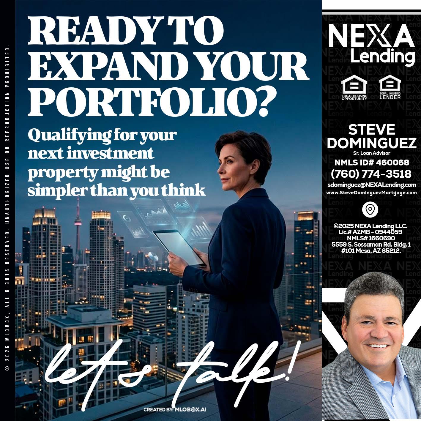 READY TO EXPAND - Steve Dominguez -Senior Loan Advisor