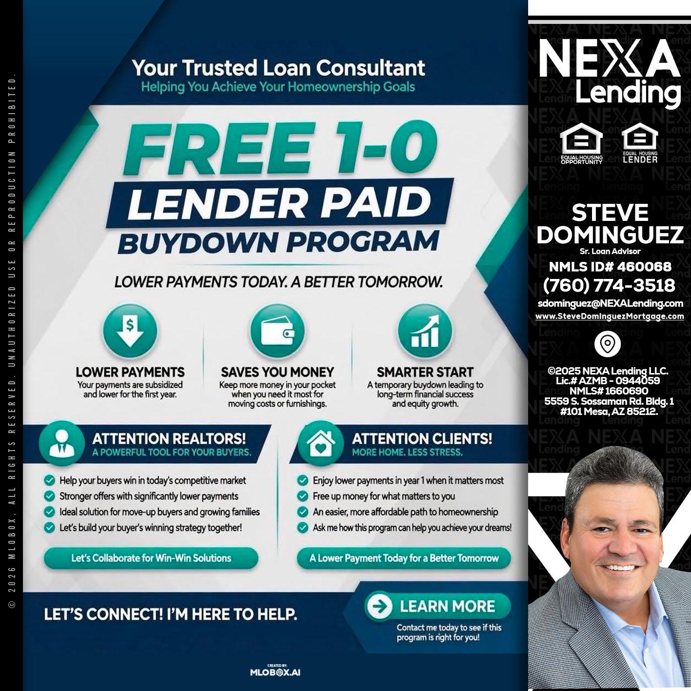 FREE 1-0 - Steve Dominguez -Senior Loan Advisor