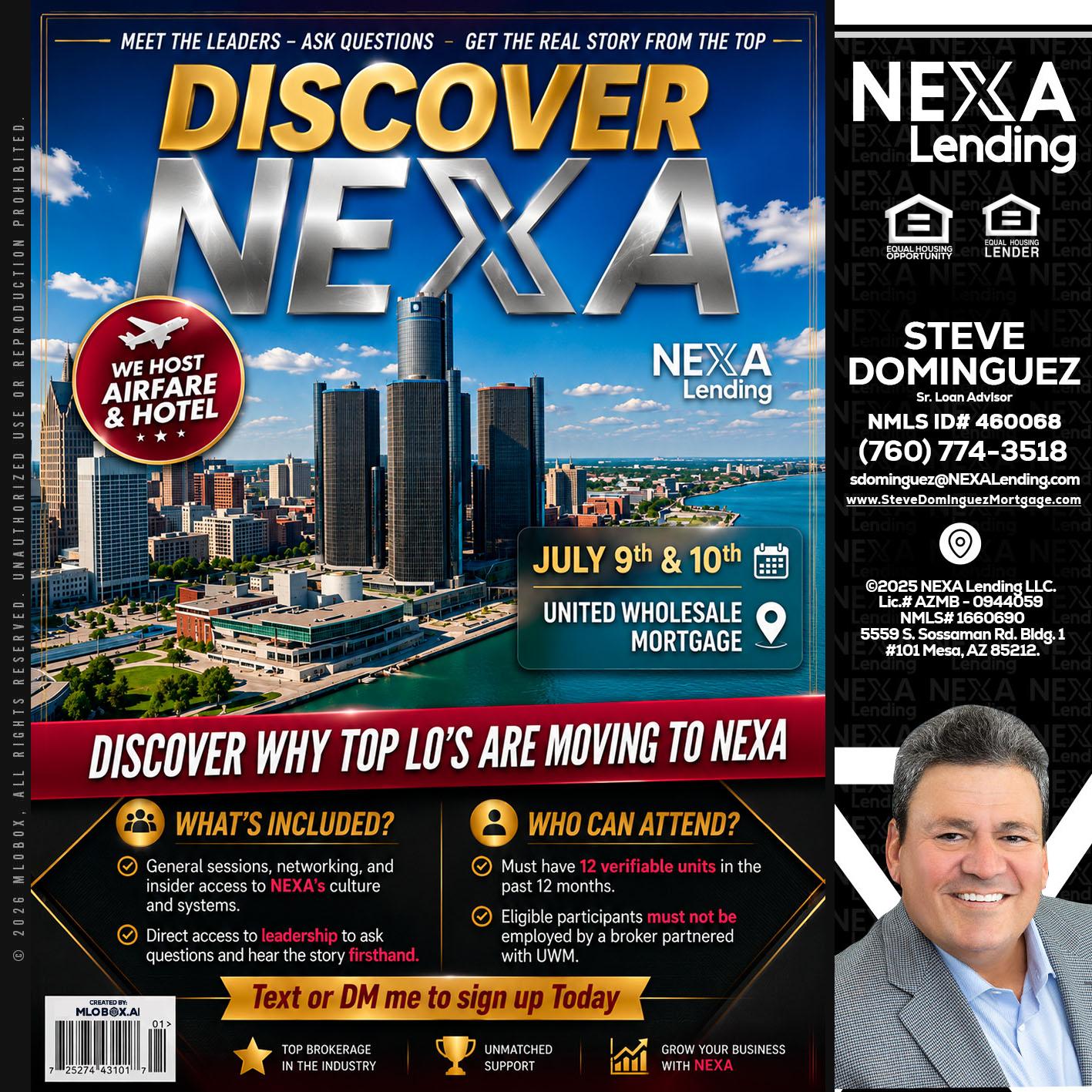 DISCOVER NEXA - Steve Dominguez -Senior Loan Advisor