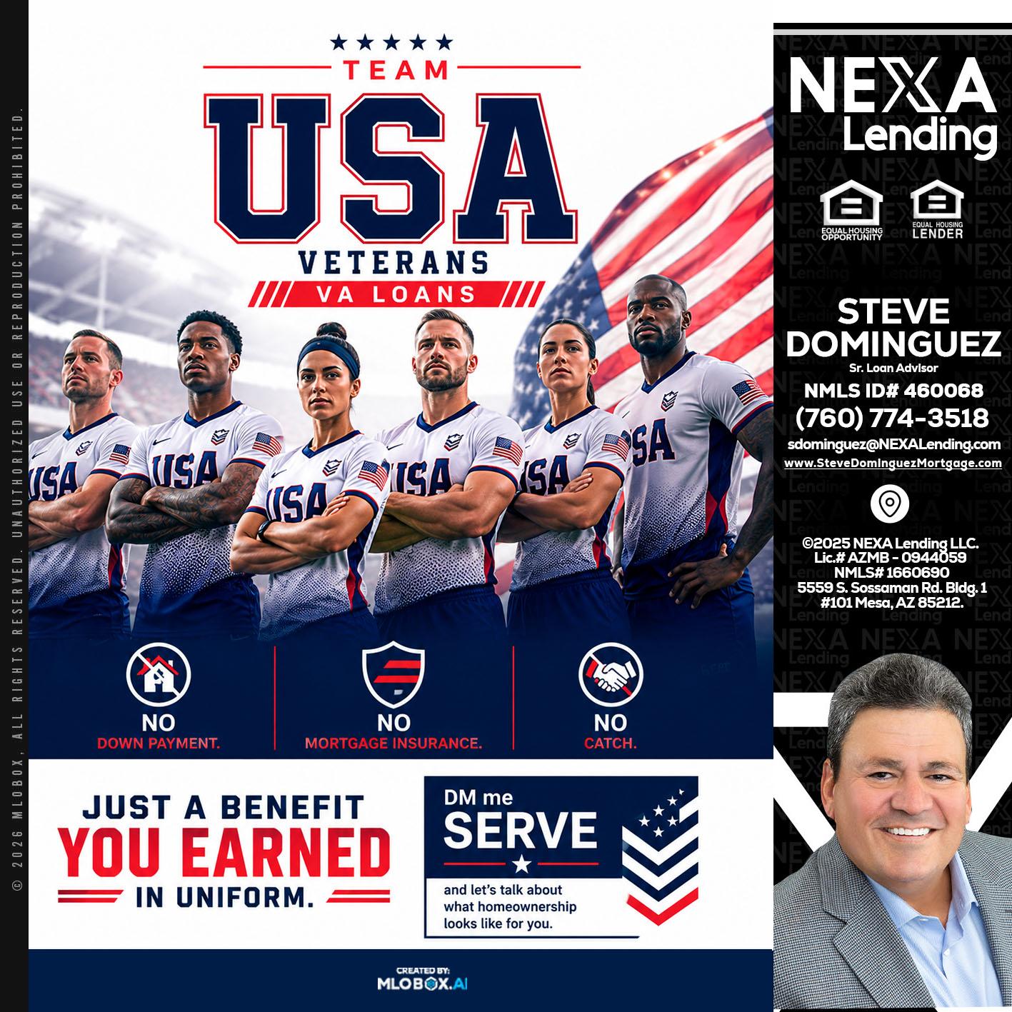 USA TEAM - Steve Dominguez -Senior Loan Advisor