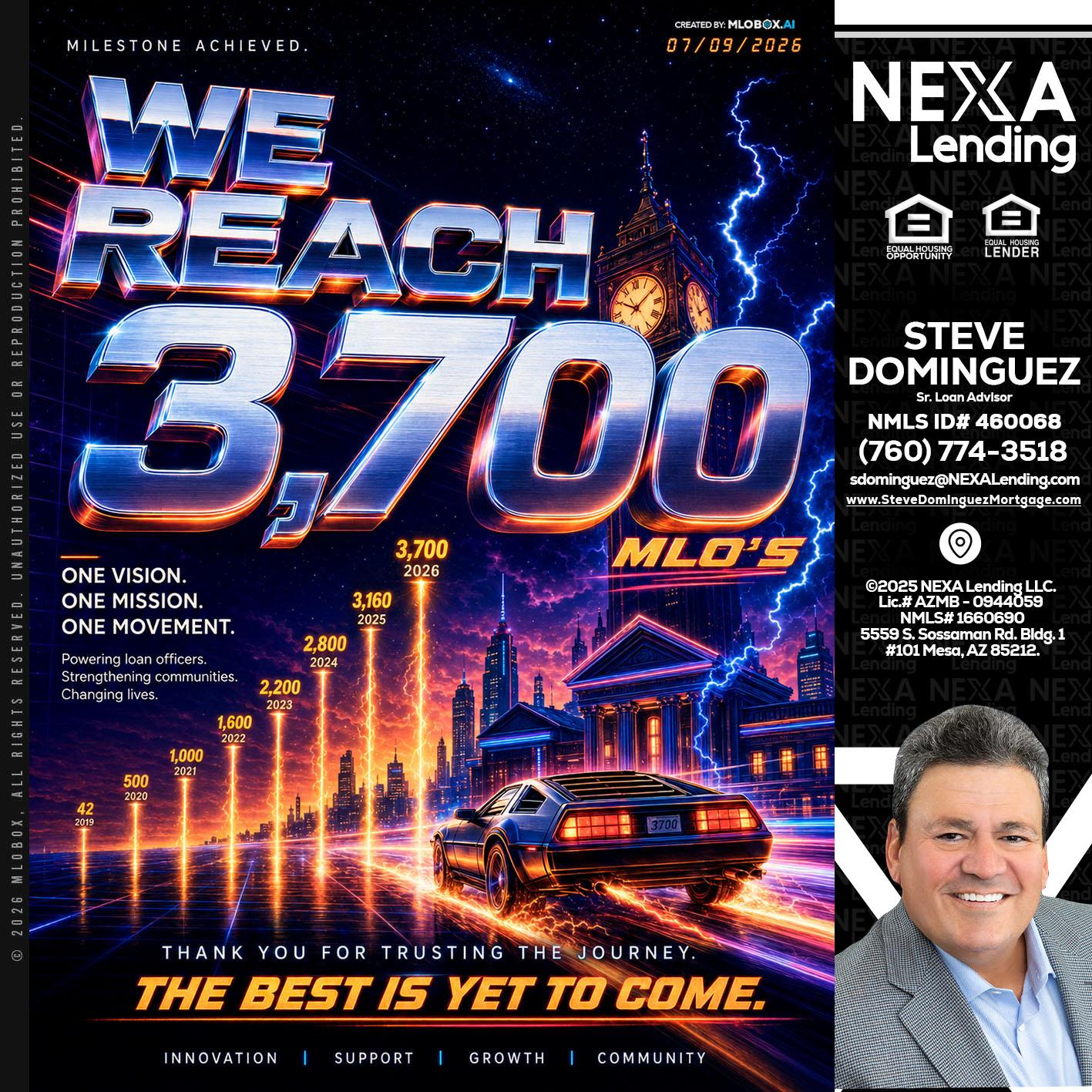 3700 MLOs - Steve Dominguez -Senior Loan Advisor