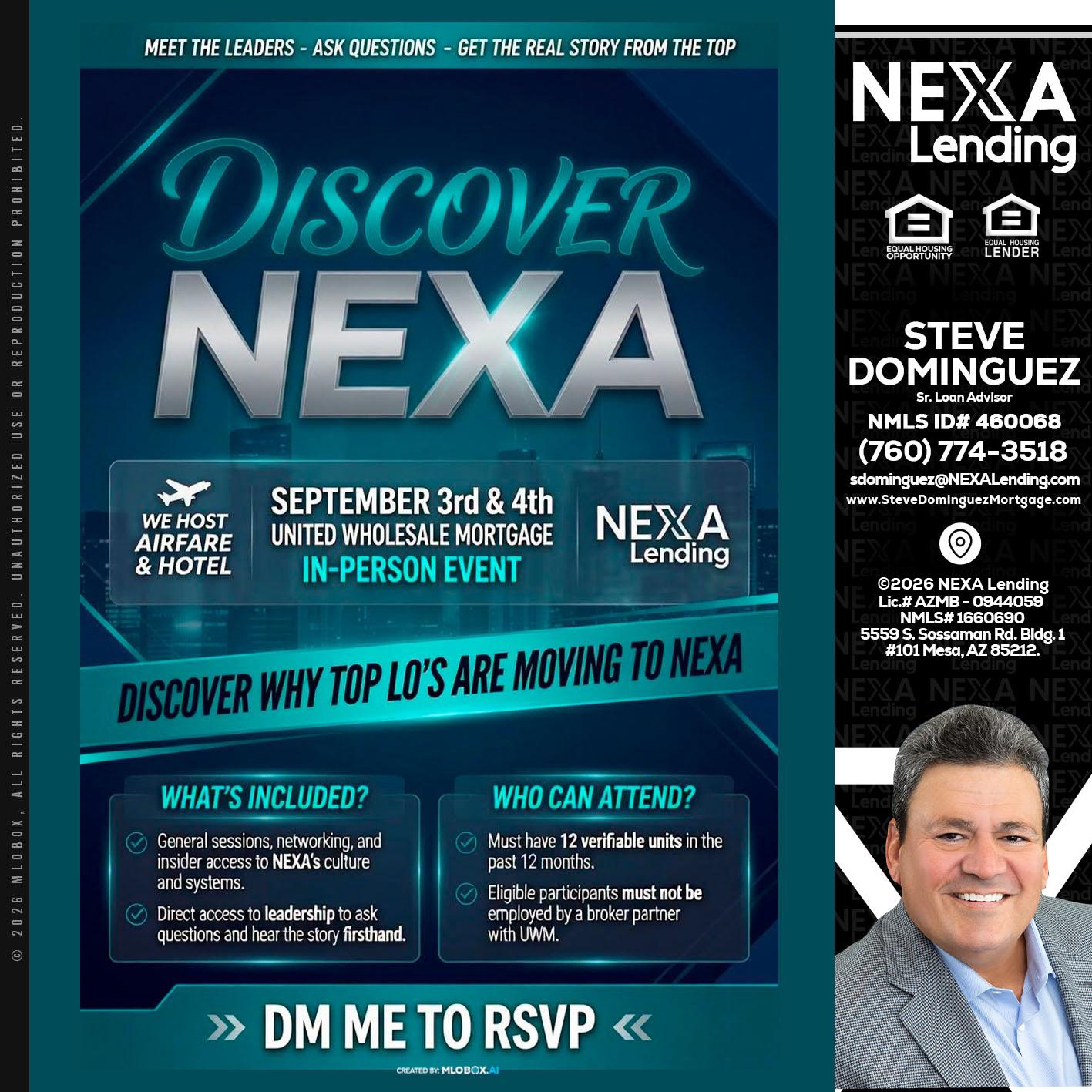 DISCOVER NEXA - Steve Dominguez -Senior Loan Advisor